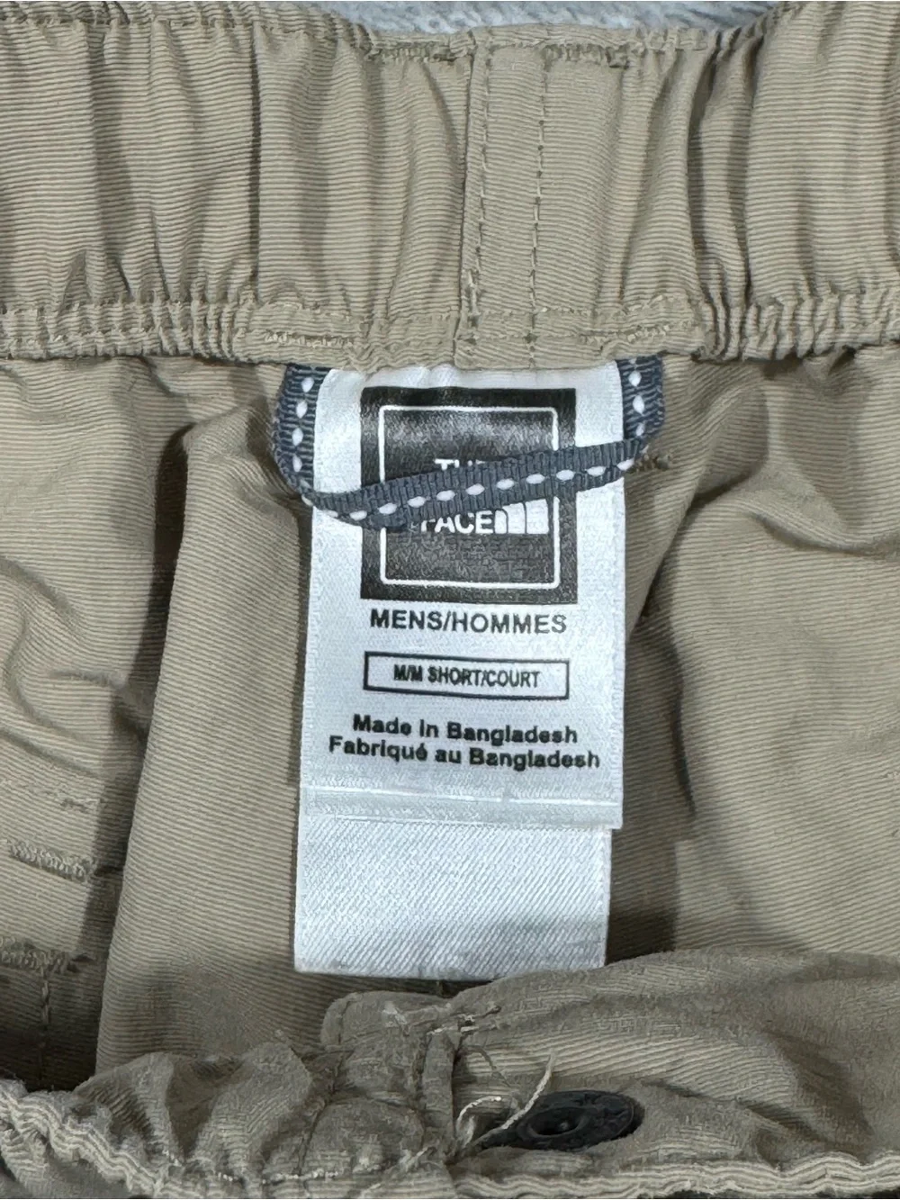 The North Face Paramount Convertible Cargo Pants Mens M Short Tan Hiking Outdoor